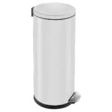 Biały metalowy kosz pedałowy TOP SILENT LUNA 30 l
