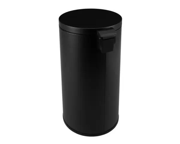 Kosz pedałowy SILENT SERENE, pojemność 30 l, metalowy, czarny matowy Czarny matowy kosz pedałowy z wolnoopadającą pokrywą 30 l