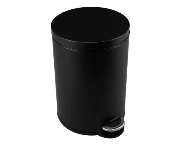 Kosz pedałowy SILENT SERENE, pojemność 20 l, metalowy, czarny matowy Metalowy kosz pedałowy z wyjmowanym wiaderkiem wewnętrznym