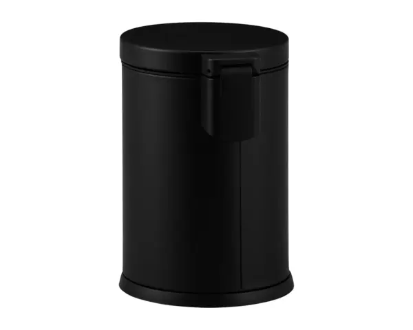 Kosz pedałowy TOP SILENT LUNA, pojemność 3 l, metalowy, czarny matowy Czarny matowy kosz pedałowy TOP SILENT LUNA 3 litry stalowy