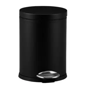 Kosz pedałowy 5 l metalowy czarny matowy TOP SILENT LUNA