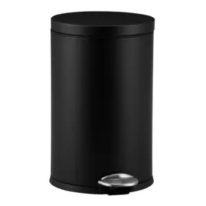 Kosz pedałowy metalowy czarny matowy 12 l Top Silent Luna