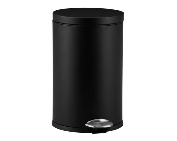 Kosz pedałowy metalowy czarny matowy 12 l Top Silent Luna