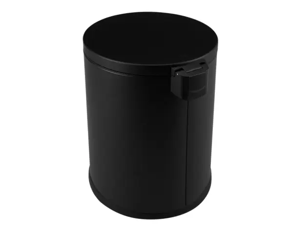 Kosz pedałowy TOP SILENT LUNA, pojemność 20 l, metalowy, czarny matowy Czarny matowy kosz pedałowy 20 l z cichym mechanizmem pokrywy
