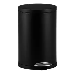 Kosz pedałowy metalowy czarny matowy 20 l TOP SILENT LUNA