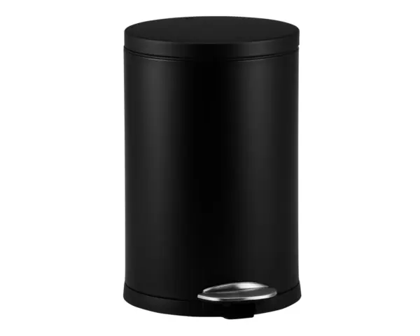 Kosz pedałowy TOP SILENT LUNA, pojemność 20 l, metalowy, czarny matowy Kosz pedałowy metalowy czarny matowy 20 l TOP SILENT LUNA
