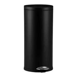 Kosz pedałowy metalowy czarny matowy 30 l TOP SILENT LUNA
