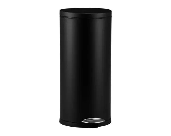 Kosz pedałowy TOP SILENT LUNA, pojemność 30 l, metalowy, czarny matowy Kosz pedałowy metalowy czarny matowy 30 l TOP SILENT LUNA