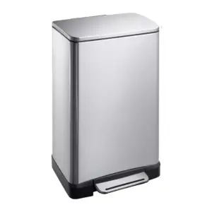 Prostokątny kosz na śmieci CUBE 30 l stal matowa