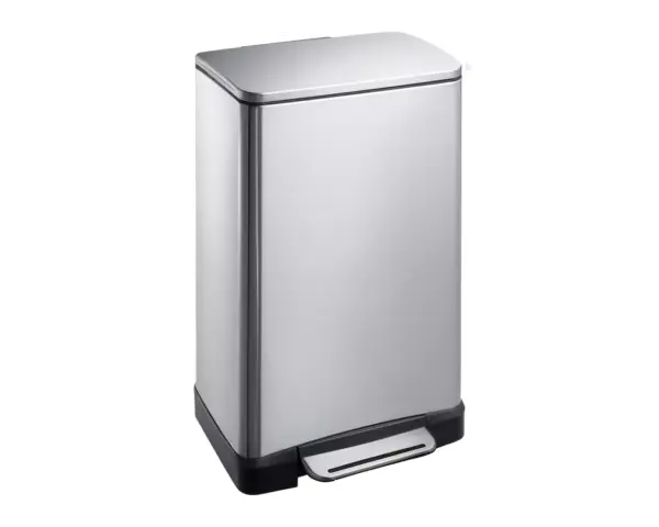 Prostokątny kosz na śmieci CUBE 30 l stal matowa
