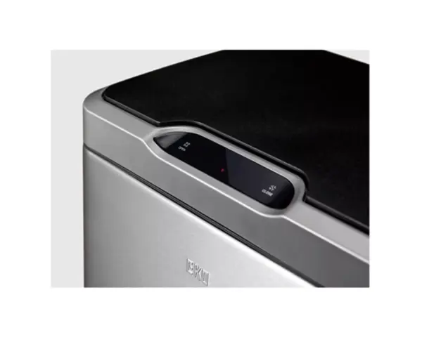 Kosz automatyczny SENSOR, bezdotykowy, prostokątny, szeroki, stal matowa 45 l Elektroniczny wskaźnik LCD czasu zamknięcia kosza automatycznego SENSOR