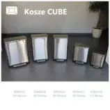 Kosze CUBE z wyjmowanym wiadrem i cichym mechanizmem pokrywy