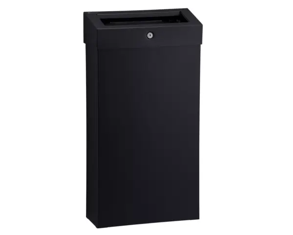 Kosz na odpady otwarty MERIDA STELLA SLIM BLACK LINE COMBO, pojemność 15 l, czarny Kosz na odpady otwarty czarny 15 l z uchylną ramką na worek