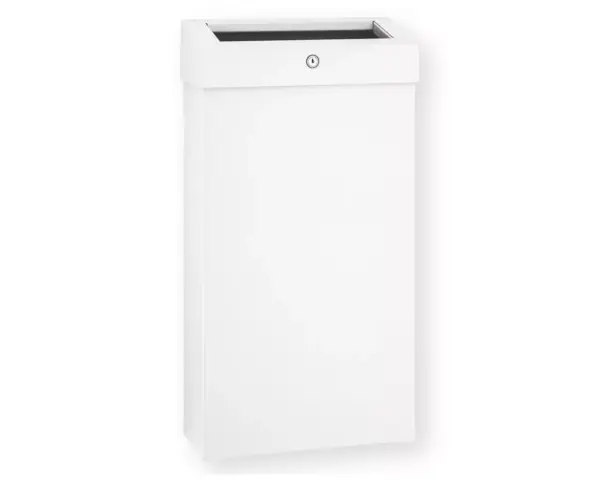 Kosz na odpady otwarty MERIDA STELLA SLIM WHITE LINE COMBO, pojemność 15 l, biały Kosz Merida Stella Slim biały ze zdejmowanym kołnierzem i ramką na worek
