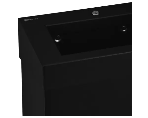 Kosz na odpady otwarty MERIDA STELLA SLIM BLACK LINE, pojemność 27 l, czarny Otwarty kosz na śmieci MERIDA STELLA SLIM BLACK LINE z kołnierzem