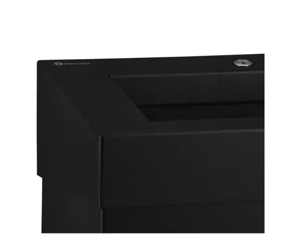 Kosz na odpady otwarty MERIDA STELLA SLIM BLACK LINE, pojemność 27 l, czarny Kosz MERIDA STELLA SLIM BLACK LINE z zamkiem bębenkowym i niewidocznymi zawiasami