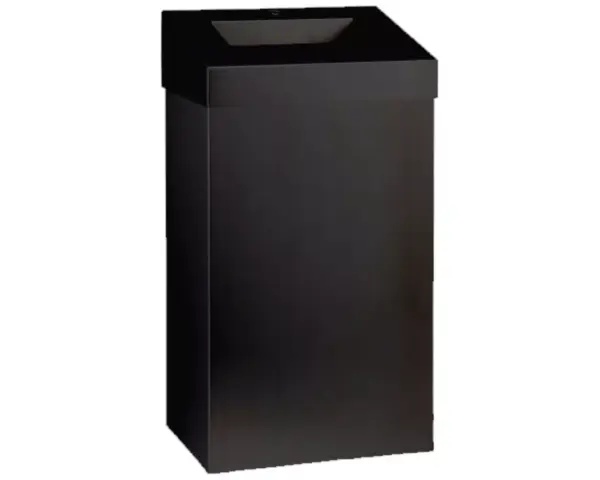 Kosz na odpady otwarty MERIDA STELLA BLACK LINE, pojemność 45 l, czarny Kosz na odpady otwarty 45 l czarny z uchylną ramką na worek