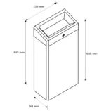Stalowy kosz Merida Inox Design Icicle z możliwością montażu na ścianie