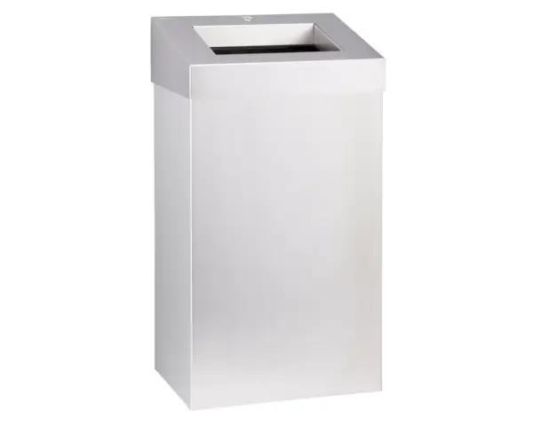 Kosz na odpady otwarty MERIDA STELLA, pojemność 45 l, stal matowa Kosz MERIDA STELLA z uchylną ramką do mocowania worka na odpady