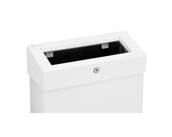 Kosz na odpady otwarty MERIDA STELLA SLIM WHITE LINE COMBO, pojemność 15 l, biały Otwarty kosz na odpady 15 l biała powłoka strukturalna spawane boki