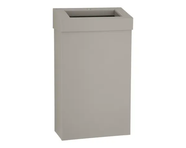 Kosz na odpady otwarty MERIDA STELLA SLIM STONE GREY LINE, pojemność 27 l, szary kamienny Kosz Merida Stella Slim Stone Grey z uchylną ramką na worek