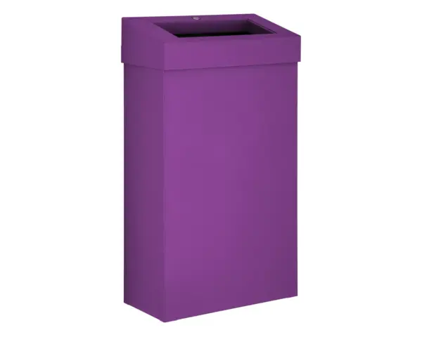 Kosz na odpady otwarty MERIDA STELLA SLIM VIOLET LINE, pojemność 27 l, fioletowy Kosz na odpady MERIDA STELLA SLIM z uchylną ramką do mocowania worka