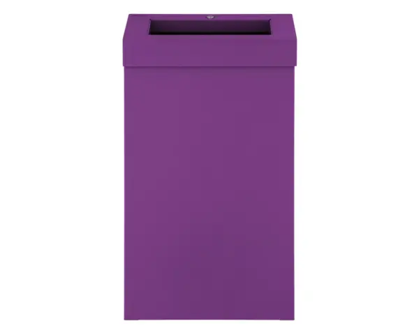 Kosz na odpady otwarty MERIDA STELLA SLIM VIOLET LINE, pojemność 27 l, fioletowy Kosz MERIDA STELLA SLIM montowany do ściany fioletowa powłoka strukturalna