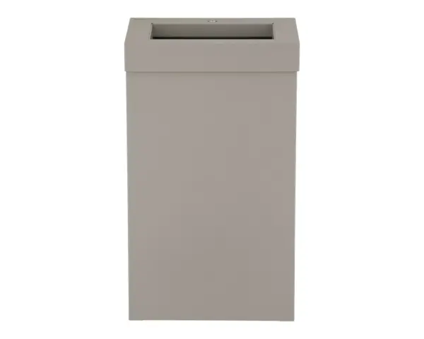 Kosz na odpady otwarty MERIDA STELLA SLIM STONE GREY LINE, pojemność 27 l, szary kamienny Otwarty kosz Merida Stella Slim ukazujący zdejmowany kołnierz