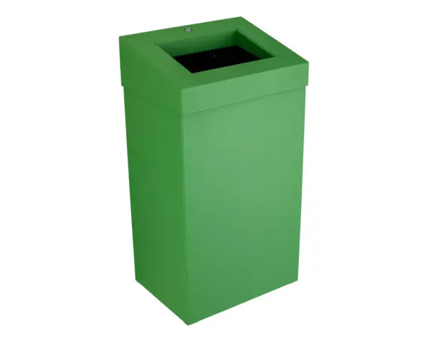 Kosz na odpady otwarty MERIDA STELLA GREEN LINE, pojemność 45 l, zielony Kosz na odpady do montażu ściennego zielony stal nierdzewna 45 l