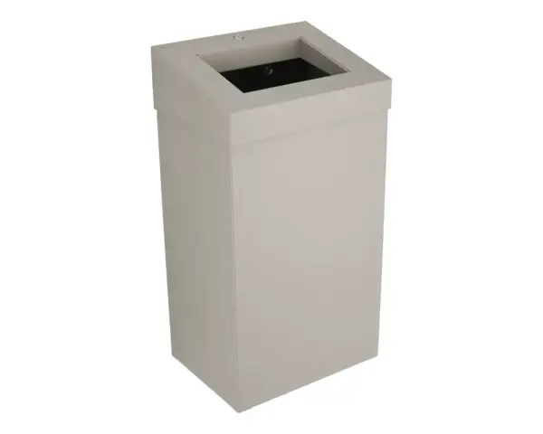 Kosz na odpady otwarty MERIDA STELLA STONE GREY LINE, pojemność 45 l, szary kamienny Kosz na śmieci 45 l z uchylną ramką do mocowania worka