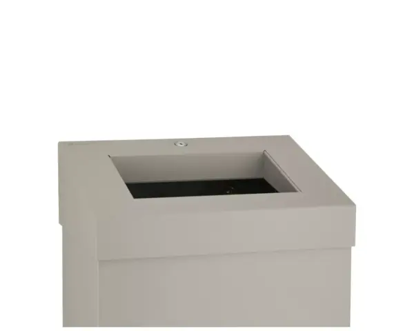 Kosz na odpady otwarty MERIDA STELLA STONE GREY LINE, pojemność 45 l, szary kamienny Kosz MERIDA STELLA spawany szlifowany szara powłoka strukturalna