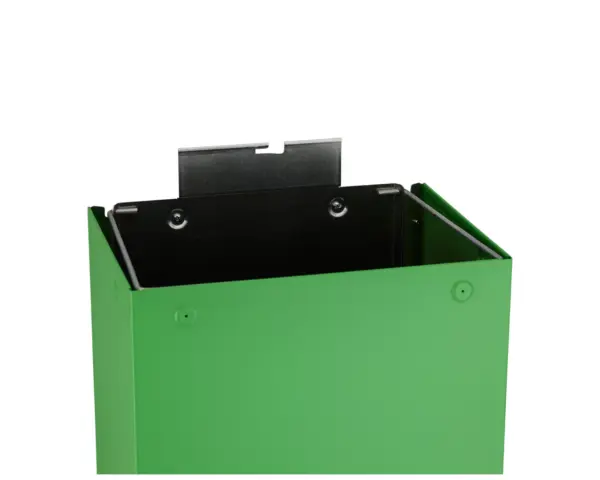 Kosz na odpady otwarty MERIDA STELLA GREEN LINE, pojemność 45 l, zielony Kosz Merida Stella Green Line spawane boki zielona stal nierdzewna
