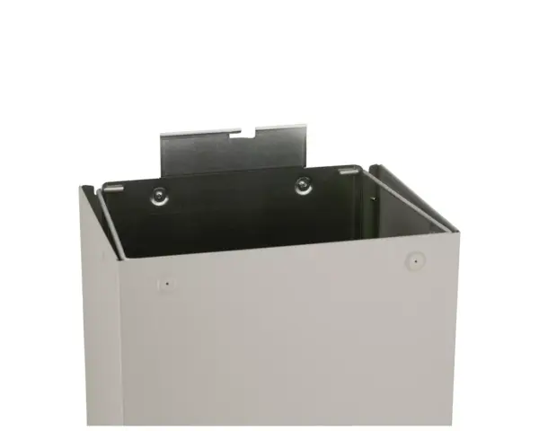 Kosz na odpady otwarty MERIDA STELLA STONE GREY LINE, pojemność 45 l, szary kamienny Stalowy kosz na odpady otwarty z powłoką kamienno szarą 45 l