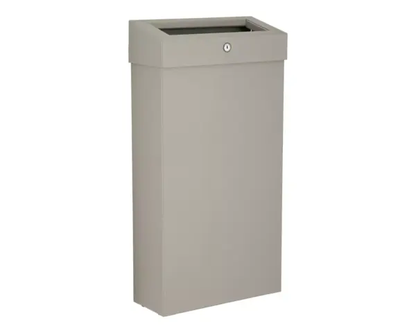 Kosz na odpady otwarty MERIDA STELLA SLIM STONE GREY LINE COMBO, pojemność 15 l, szary kamienny Otwarty kosz 15 l z uchylną ramką do mocowania worka na odpady