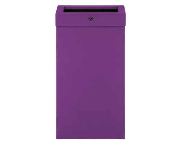 Kosz na odpady otwarty MERIDA STELLA SLIM VIOLET LINE COMBO, pojemność 15 l, fioletowy Fioletowy kosz MERIDA STELLA SLIM z zamkiem bębenkowym 15 l