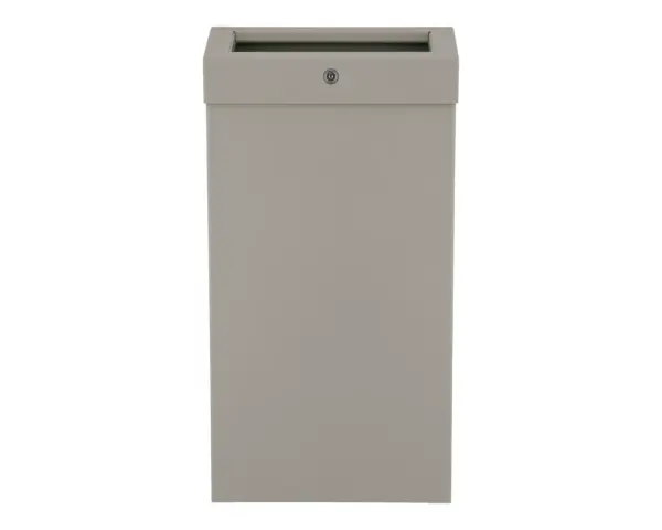 Kosz na odpady otwarty MERIDA STELLA SLIM STONE GREY LINE COMBO, pojemność 15 l, szary kamienny Kosz na odpady ze zdejmowanym kołnierzem montowany do ściany