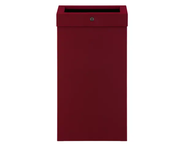 Kosz na odpady otwarty MERIDA STELLA SLIM RED LINE COMBO, pojemność 15 l, czerwony Kosz stalowy Merida Slim 15 l z zamkiem bębenkowym zlicowanym z powierzchnią