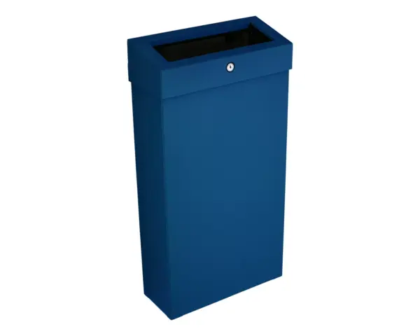 Kosz na odpady otwarty MERIDA STELLA SLIM BLUE LINE COMBO, pojemność 15 l, niebieski Niebieski kosz na odpady Merida Stella Slim z możliwością montażu do ściany