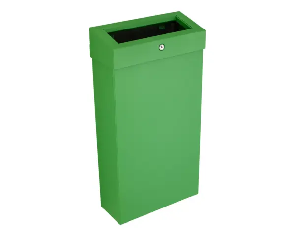 Kosz na odpady otwarty MERIDA STELLA SLIM GREEN LINE COMBO, pojemność 15 l, zielony Zielony kosz na odpady ze stali nierdzewnej Merida Stella Slim montaż ścienny
