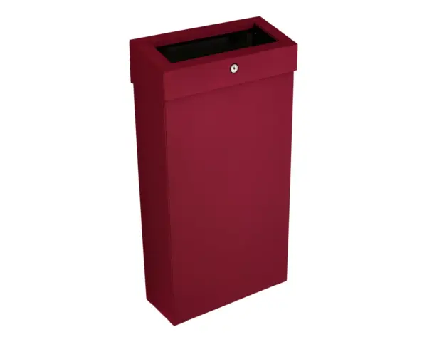 Kosz na odpady otwarty MERIDA STELLA SLIM RED LINE COMBO, pojemność 15 l, czerwony Otwarty kosz Merida Stella Slim z widocznym zdejmowanym kołnierzem