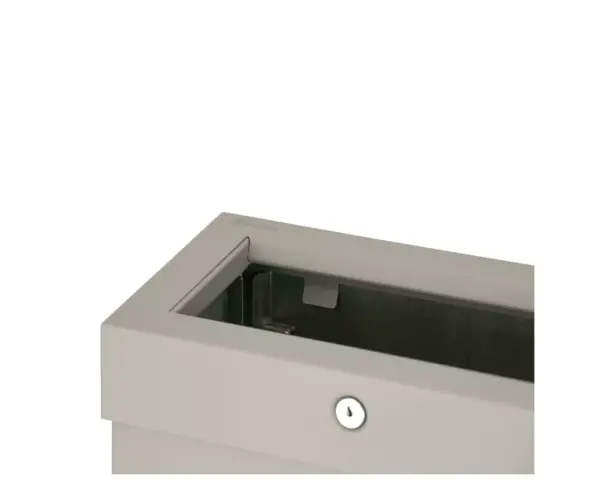 Kosz na odpady otwarty MERIDA STELLA SLIM STONE GREY LINE COMBO, pojemność 15 l, szary kamienny Kosz na odpady Merida 15 l ze spawanymi bokami i niewidocznymi zawiasami