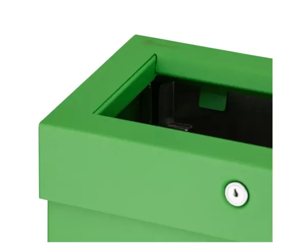 Kosz na odpady otwarty MERIDA STELLA SLIM GREEN LINE COMBO, pojemność 15 l, zielony Kosz Merida Stella Slim 15 l niewidoczne zawiasy spawane boki zielony