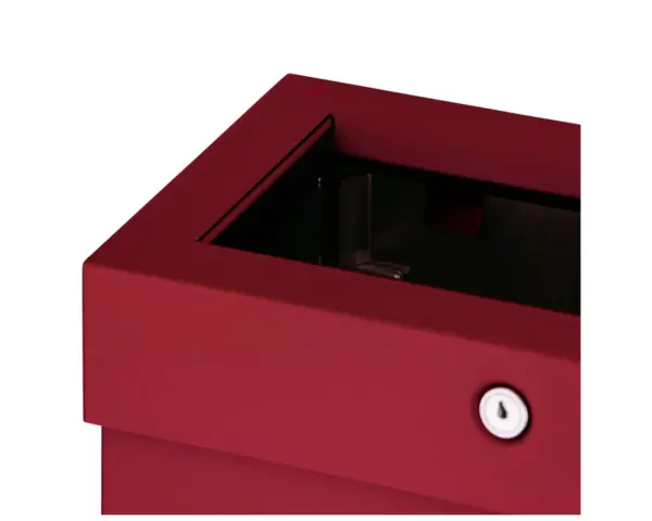 Kosz na odpady otwarty MERIDA STELLA SLIM RED LINE COMBO, pojemność 15 l, czerwony Kosz na odpady Merida Stella Slim montowany do ściany czerwony 15 l