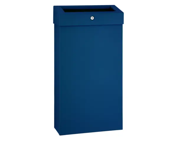 Kosz na odpady otwarty MERIDA STELLA SLIM BLUE LINE COMBO, pojemność 15 l, niebieski Kosz na odpady otwarty 15 l z niebieską powłoką stalową Merida