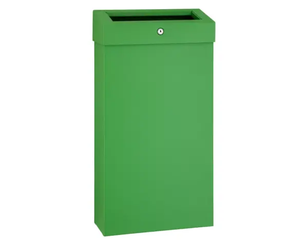 Kosz na odpady otwarty MERIDA STELLA SLIM GREEN LINE COMBO, pojemność 15 l, zielony Kosz na odpady Merida Stella Slim zielony z zamkiem bębenkowym 15 l