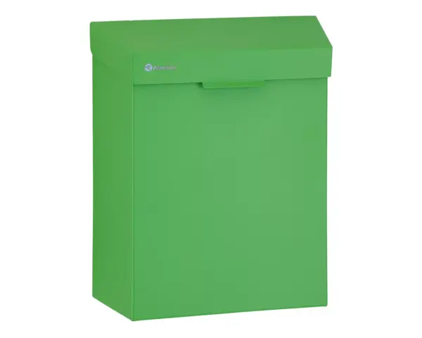Kosz do damskich toalet MERIDA STELLA GREEN LINE 4,5 l, zielony Kosz Merida Stella Green Line 4,5 l mocowany do ściany widok ogólny