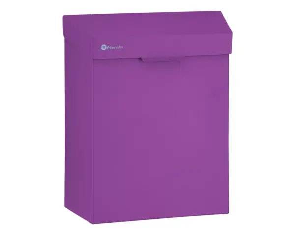 Kosz do damskich toalet MERIDA STELLA VIOLET LINE 4,5 l, fioletowy Fioletowy kosz na odpady 4,5 l mocowany do ściany z unoszoną pokrywą