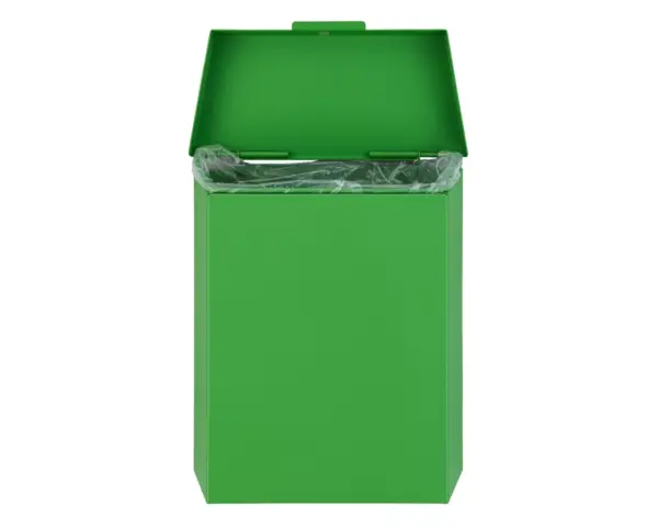 Kosz do damskich toalet MERIDA STELLA GREEN LINE 4,5 l, zielony Kosz do toalety damskiej Merida Stella zielony niewidoczne zawiasy stalowy