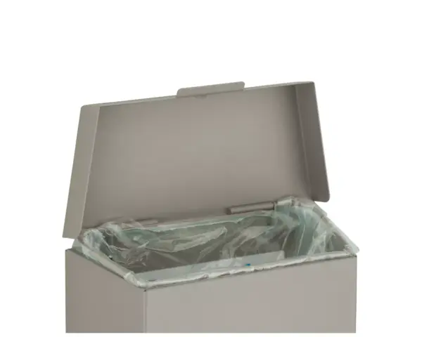 Kosz do damskich toalet MERIDA STELLA STONE GREY LINE 4,5 l, szary kamienny Ścienny kosz do toalety damskiej Merida Stella szary kamienny pojemność 4,5 l