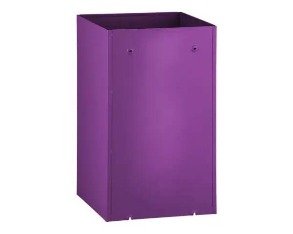 Kosz podblatowy na kółkach MERIDA STELLA VIOLET LINE, pojemność 60 l, fioletowy Kosz podblatowy fioletowy 60 l widok z boku spawane łączenia